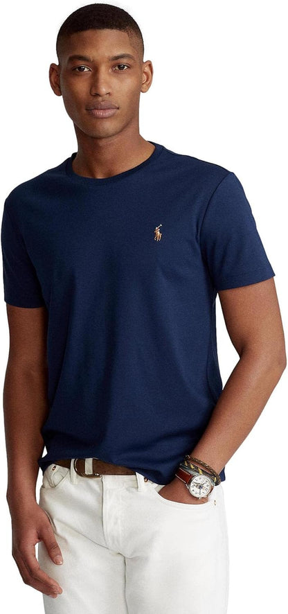 Polo Ralph Lauren Mens Crew Neck T-Shirt (M, Navysigpony)