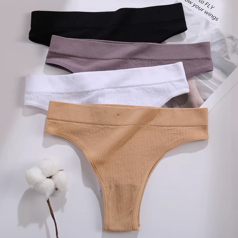 2Pcs/Set Sexy Thong Panties Women'S Underwear G-String Female Underpants Seamless Briefs Intimates Sexy Lingerie T-Back Pantys