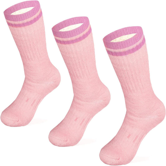 Merino Wool Hiking Socks for Men and Women – 3 Pairs Midweight Cushioned – Warm N Breathable