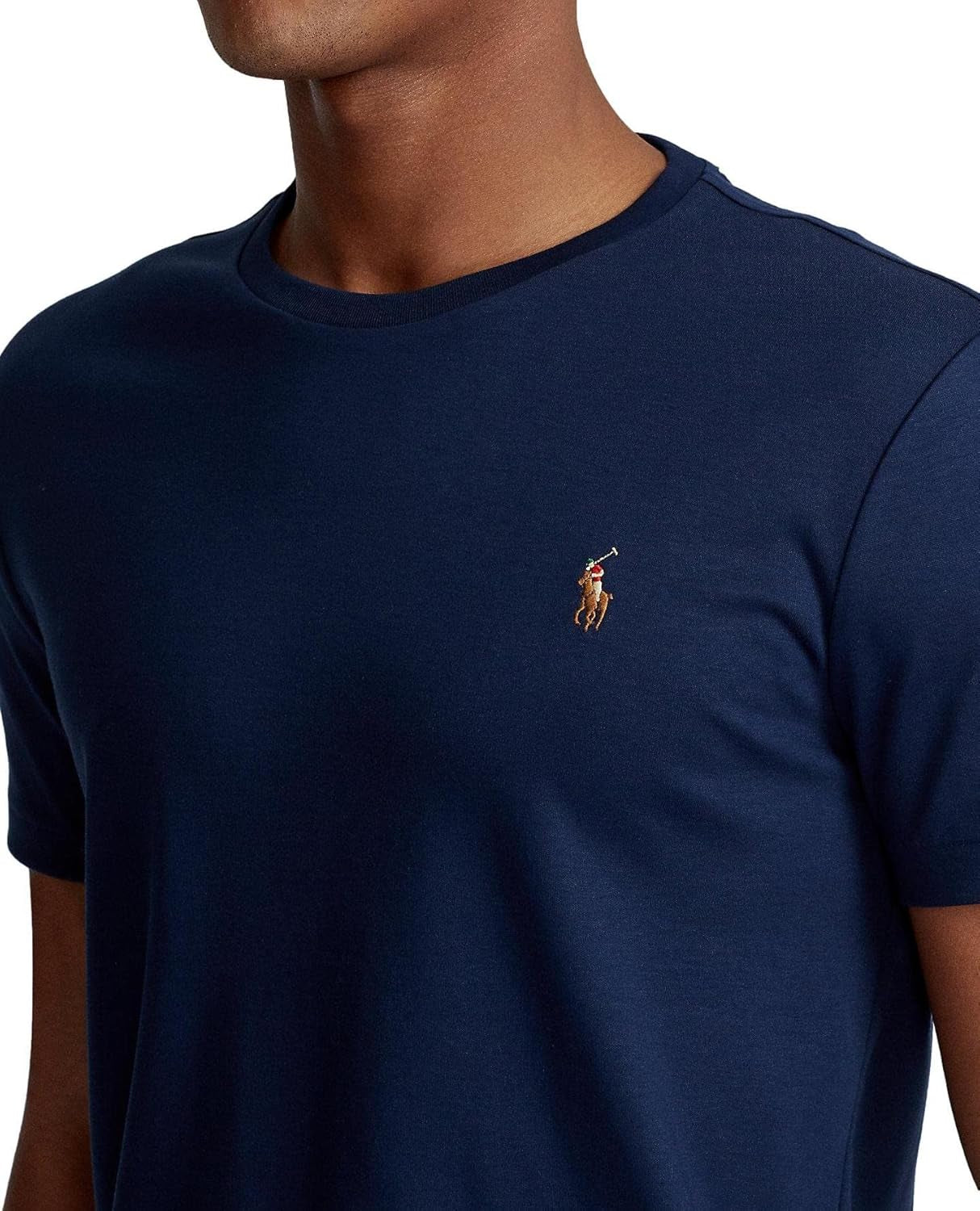 Polo Ralph Lauren Mens Crew Neck T-Shirt (M, Navysigpony)