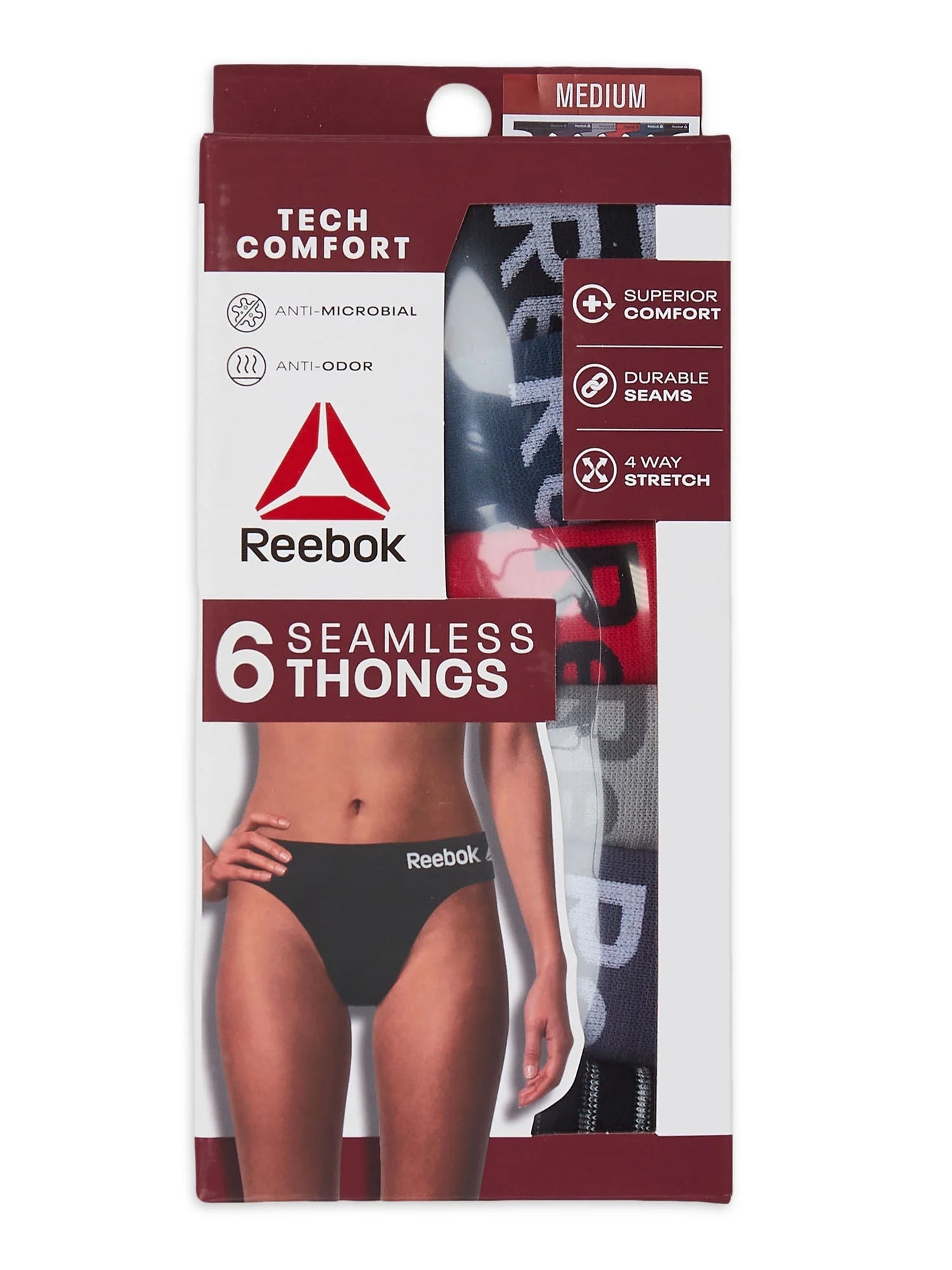 Women'S Underwear Seamless Thong Panties, 6-Pack, Sizes XS-3XL