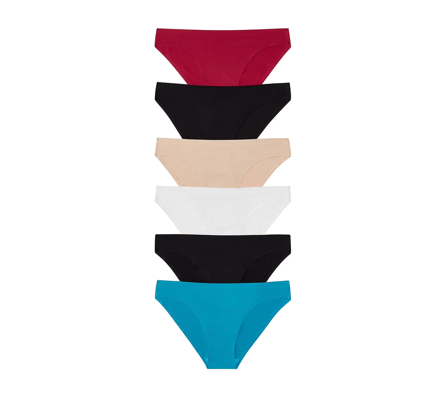 Women Basic Panties Comfort Seamless Bikini Female Underwear Pack 6