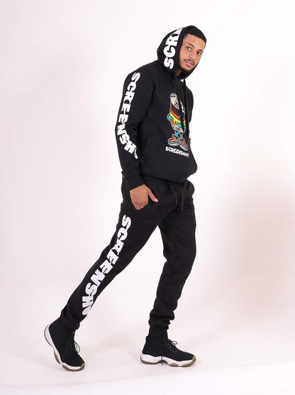 Mens Urban Hip Hop Premium Fleece Hoodie - Modern Pullover NYC Street Fashion Urbanwear Hooded Sweatshirt