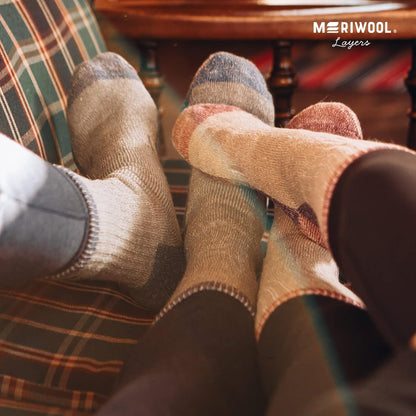 Merino Wool Hiking Socks for Men and Women – 3 Pairs Midweight Cushioned – Warm N Breathable
