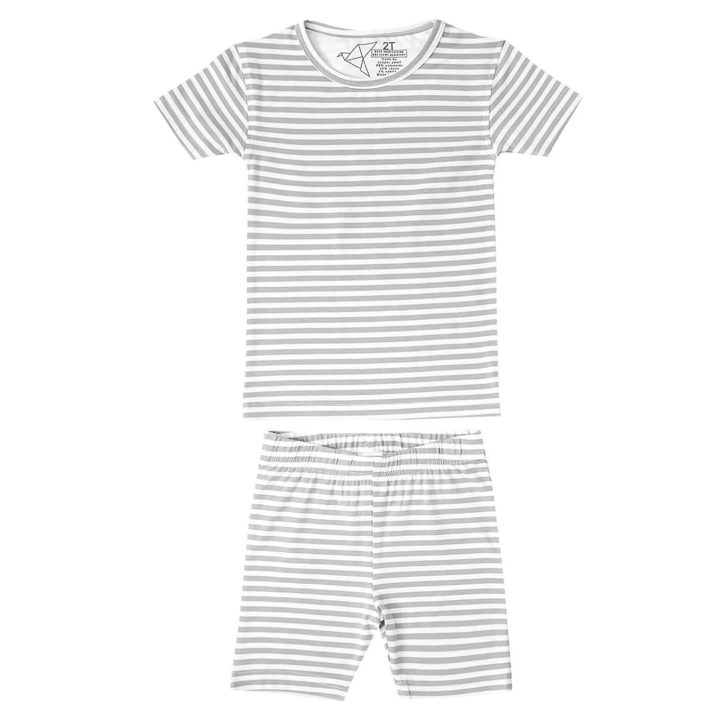 2 Piece Pajama Sets, Stylish Short Sleeve Pajamas for Babies Toddlers and Kids, Ultra-Soft Premium Material, 5 Years, Everest