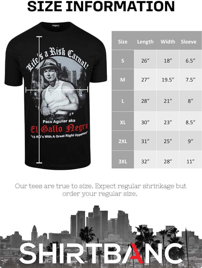 Mens Chicano Inspired Vatos Shirt Blood in Blood Out Movie Tribute Tee Black