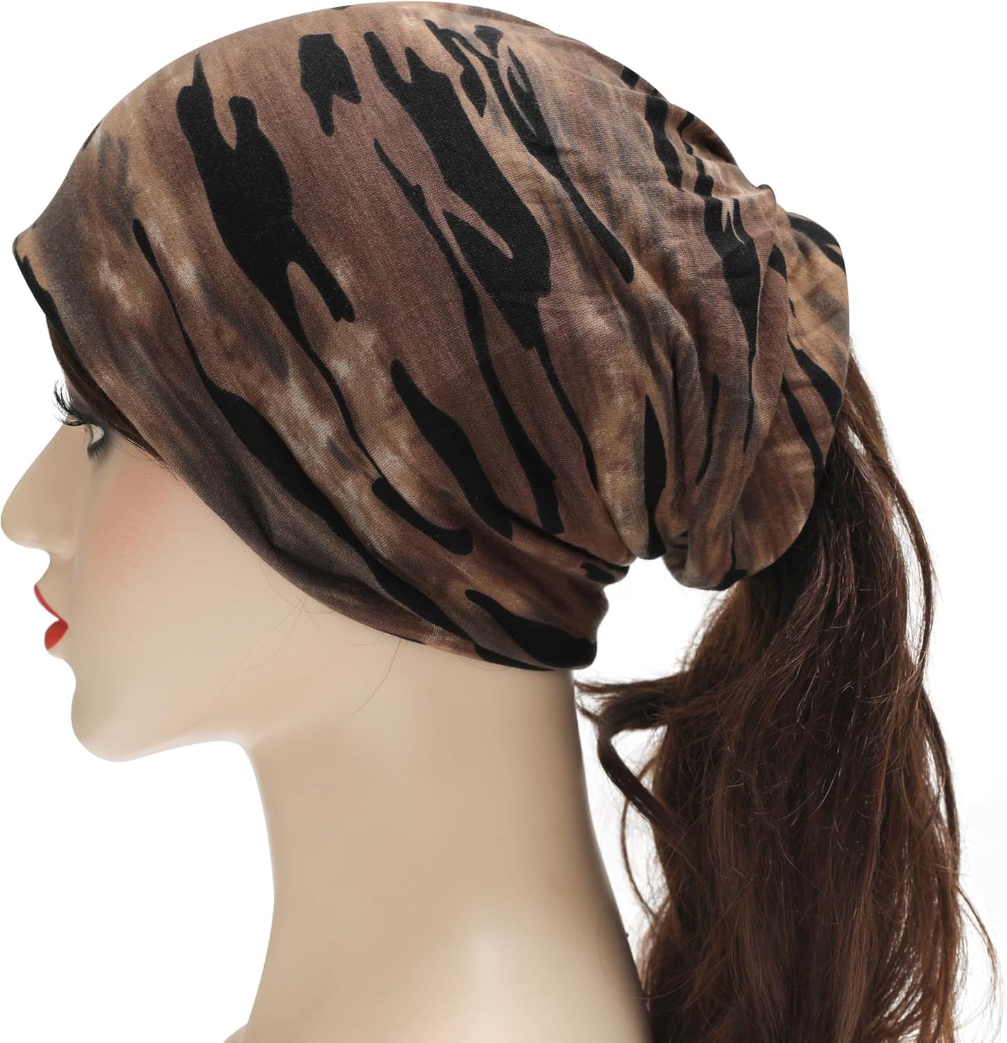 Women Summer Thin Beanie Hat Floral Lightweight Slouchy Hat