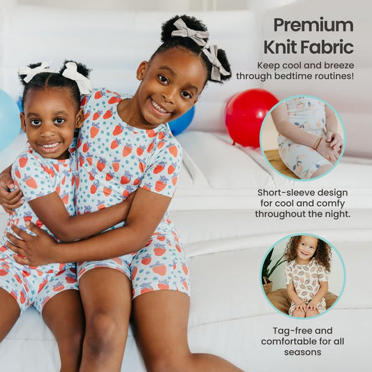 2 Piece Pajama Sets, Stylish Short Sleeve Pajamas for Babies Toddlers and Kids, Ultra-Soft Premium Material, 5 Years, Everest