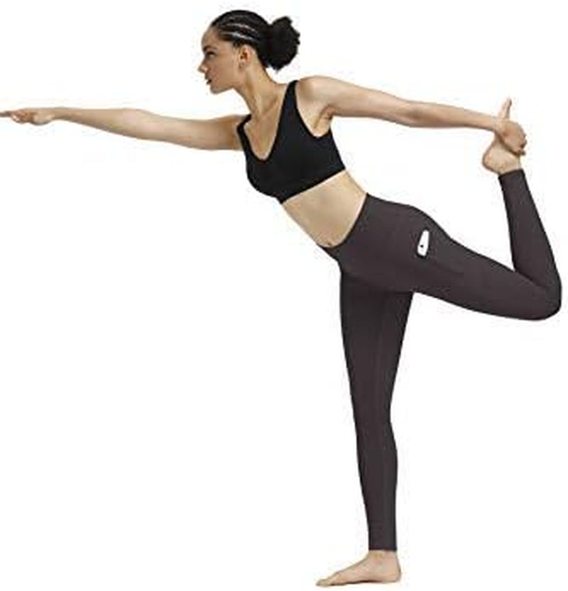 2 Pack High Waist Yoga Pants, Pocket Yoga Pants Tummy Control Workout Running 4 Way Stretch Yoga Leggings