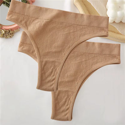 2Pcs/Set Sexy Thong Panties Women'S Underwear G-String Female Underpants Seamless Briefs Intimates Sexy Lingerie T-Back Pantys