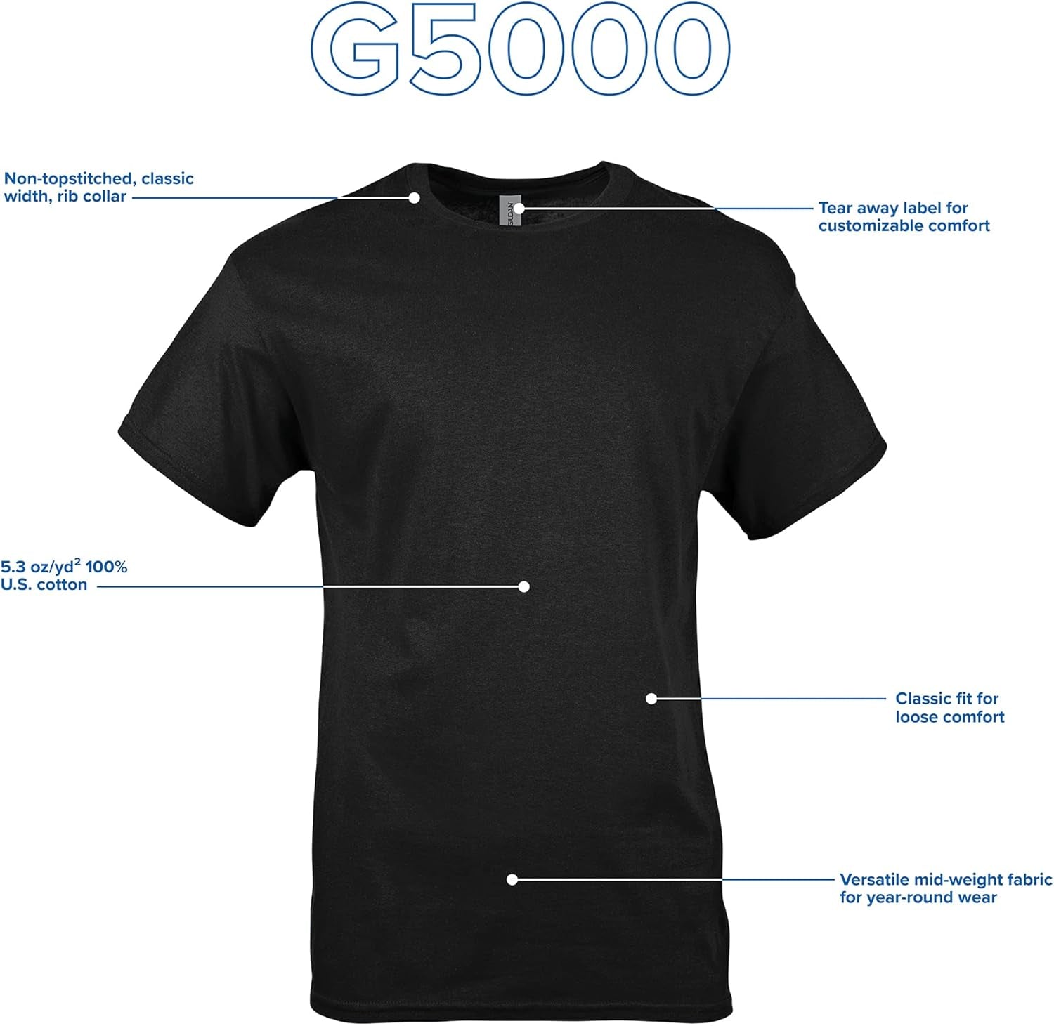 Adult Heavy Cotton T-Shirt, Style G5000