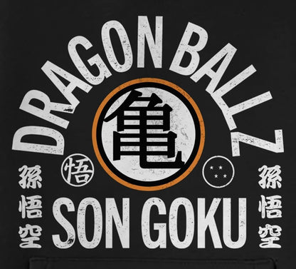 Youth Boys Black Dragon Ball Z Anime Cartoon Hooded Graphic Sweatshirt