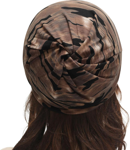 Women Summer Thin Beanie Hat Floral Lightweight Slouchy Hat