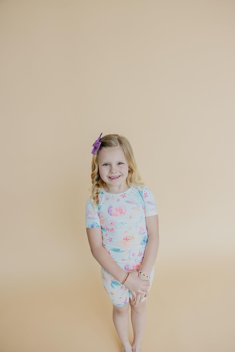 2 Piece Pajama Sets, Stylish Short Sleeve Pajamas for Babies Toddlers and Kids, Ultra-Soft Premium Material, 24 Months, Bloom