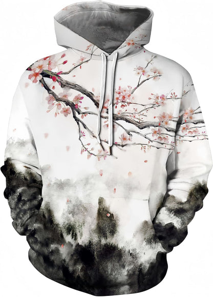 Men Women Unisex Hoodies Novelty 3D Print Graphic Hooded Pullover Sweatshirt with Pocket