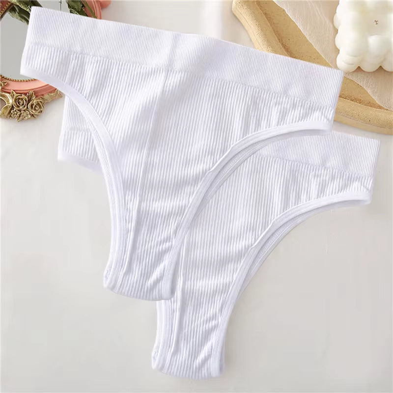 2Pcs/Set Sexy Thong Panties Women'S Underwear G-String Female Underpants Seamless Briefs Intimates Sexy Lingerie T-Back Pantys