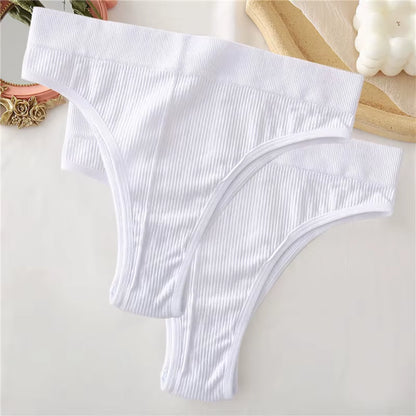 2Pcs/Set Sexy Thong Panties Women'S Underwear G-String Female Underpants Seamless Briefs Intimates Sexy Lingerie T-Back Pantys