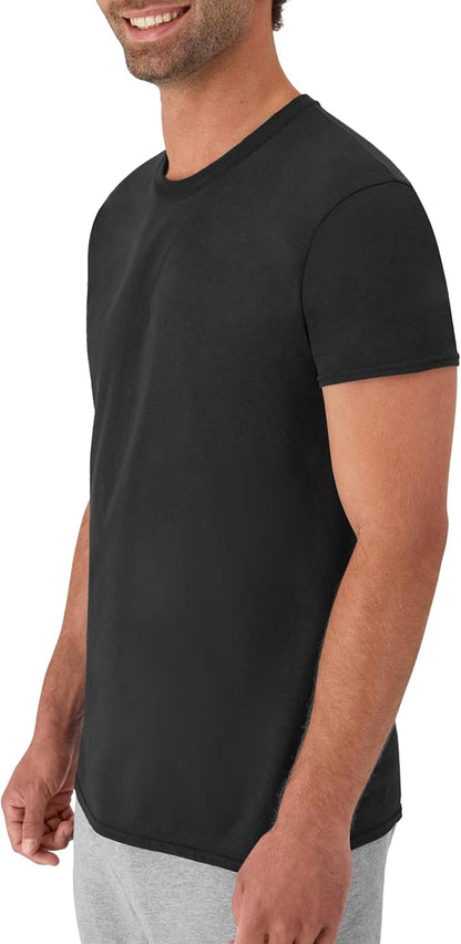 Men'S Undershirt Packs, Stay-Tucked Soft Cotton Undershirts, Best Undershirts for Men, White/Black/Asstd Multipacks