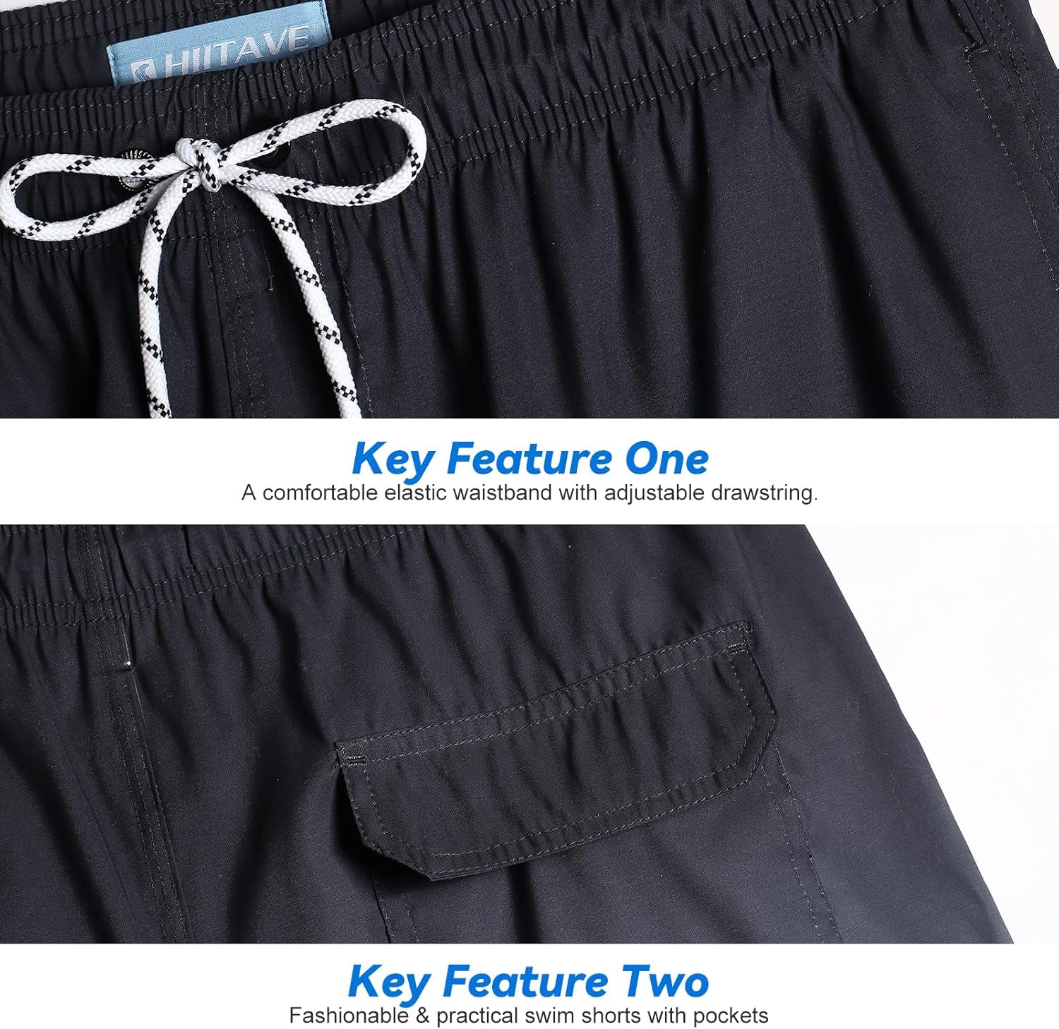 Mens Swimming Trunks Quick Dry Swim Shorts with Mesh Lining Lightweight Swimwear Bathing Suit